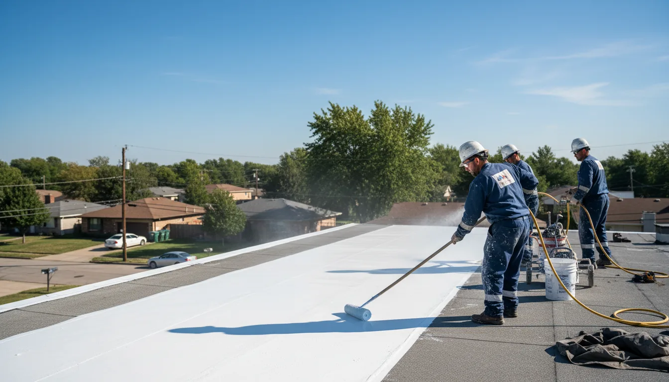 Commercial roof coating in Luana, IA near me
